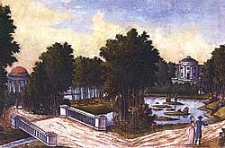 Голубой мостик (акварель А.Т. и П.А. Болотовых)